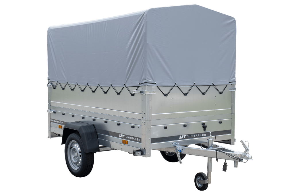 Hoher Anhänger mit erhöhten Bordwänden und hoher Plane - 2,30 x 1,25 m - Garden Trailer 230 KIPP