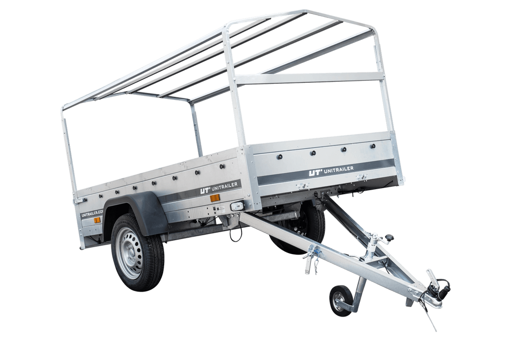 UNITRAILER Garden Trailer 230 KIPP – Straßenanhänger mit hoher blauer Plane