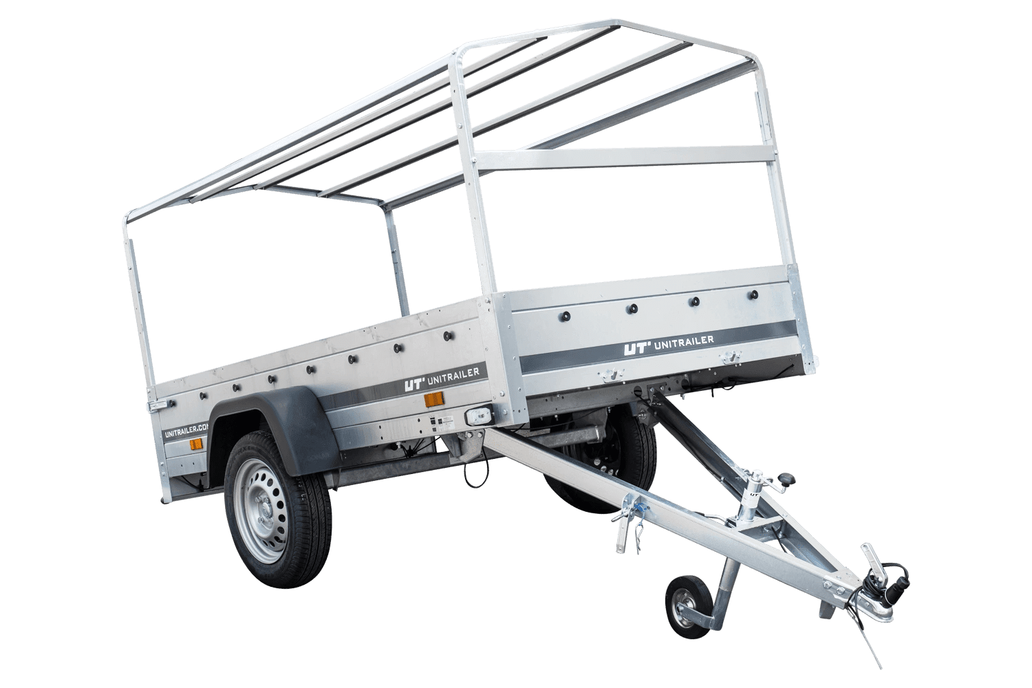 UNITRAILER Garden Trailer 230 KIPP – Straßenanhänger mit hoher blauer Plane