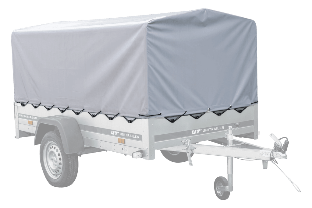 Hoher Anhänger mit erhöhten Bordwänden und hoher Plane - 2,30 x 1,25 m - Garden Trailer 230 KIPP