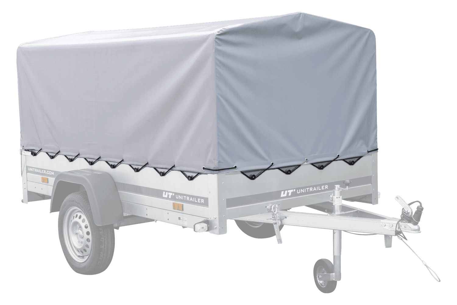 Hoher Anhänger mit erhöhten Bordwänden und hoher Plane - 2,30 x 1,25 m - Garden Trailer 230 KIPP