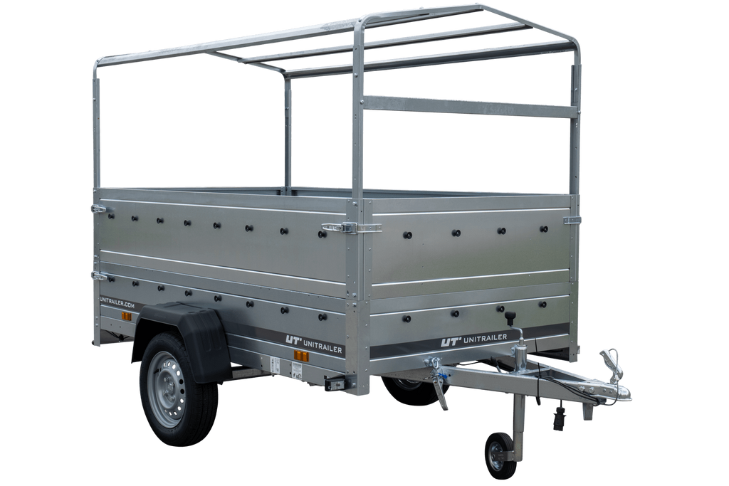 Hoher Anhänger mit erhöhten Bordwänden und hoher Plane - 2,30 x 1,25 m - Garden Trailer 230 KIPP