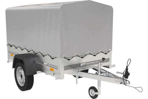 Remorque 750 kg 200 x 125 avec bâche haute et arceau Garden Trailer 201 KIPP