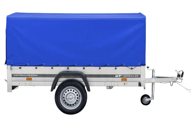 UNITRAILER Garden Trailer 230 KIPP – Straßenanhänger mit hoher blauer Plane