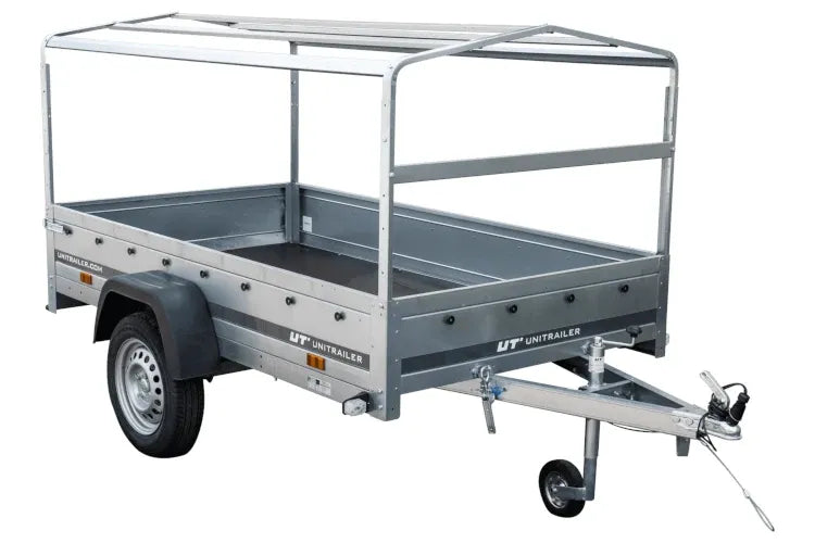 UNITRAILER Garden Trailer 230 KIPP – Straßenanhänger mit hoher blauer Plane