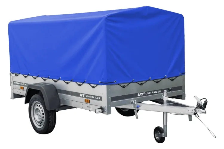 UNITRAILER Garden Trailer 230 KIPP – Straßenanhänger mit hoher blauer Plane