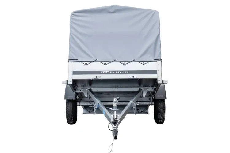 Straßenanhänger mit hoher Plane, Bügel H-800 und Stützrad 230x125 Garden Trailer 230 KIPP