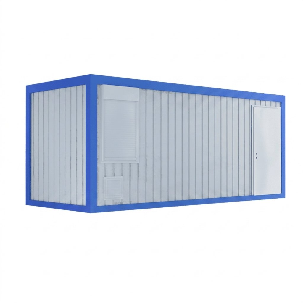 Bürocontainer 20 Fuß gebraucht (1 Tür, 1 Fenster, PU-Dämmung)