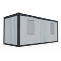 Bürocontainer 20 Fuß (1 Tür, 2 Fenster, Glaswolle-Dämmung)