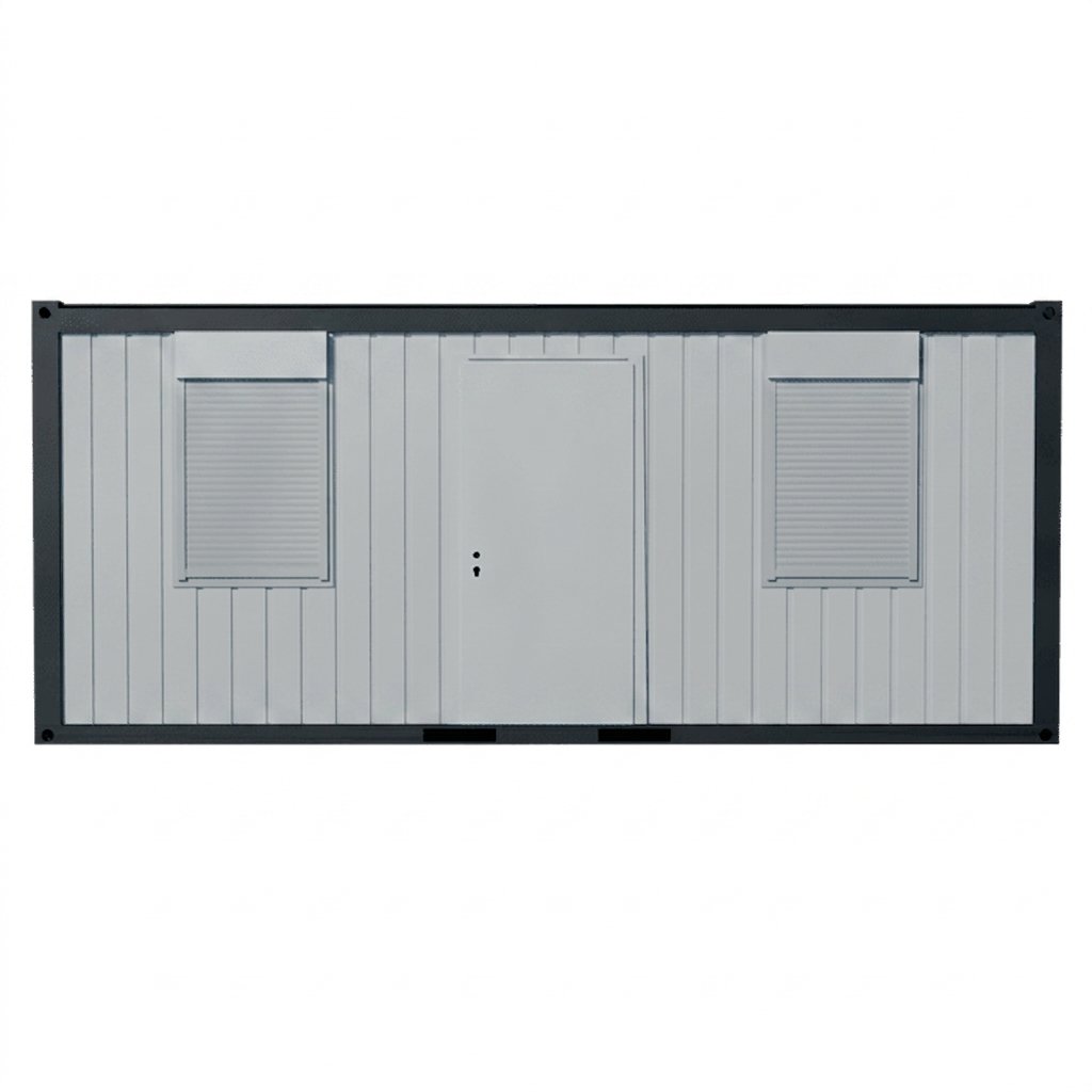 Bürocontainer 20 Fuß (1 Tür, 2 Fenster, Glaswolle-Dämmung)